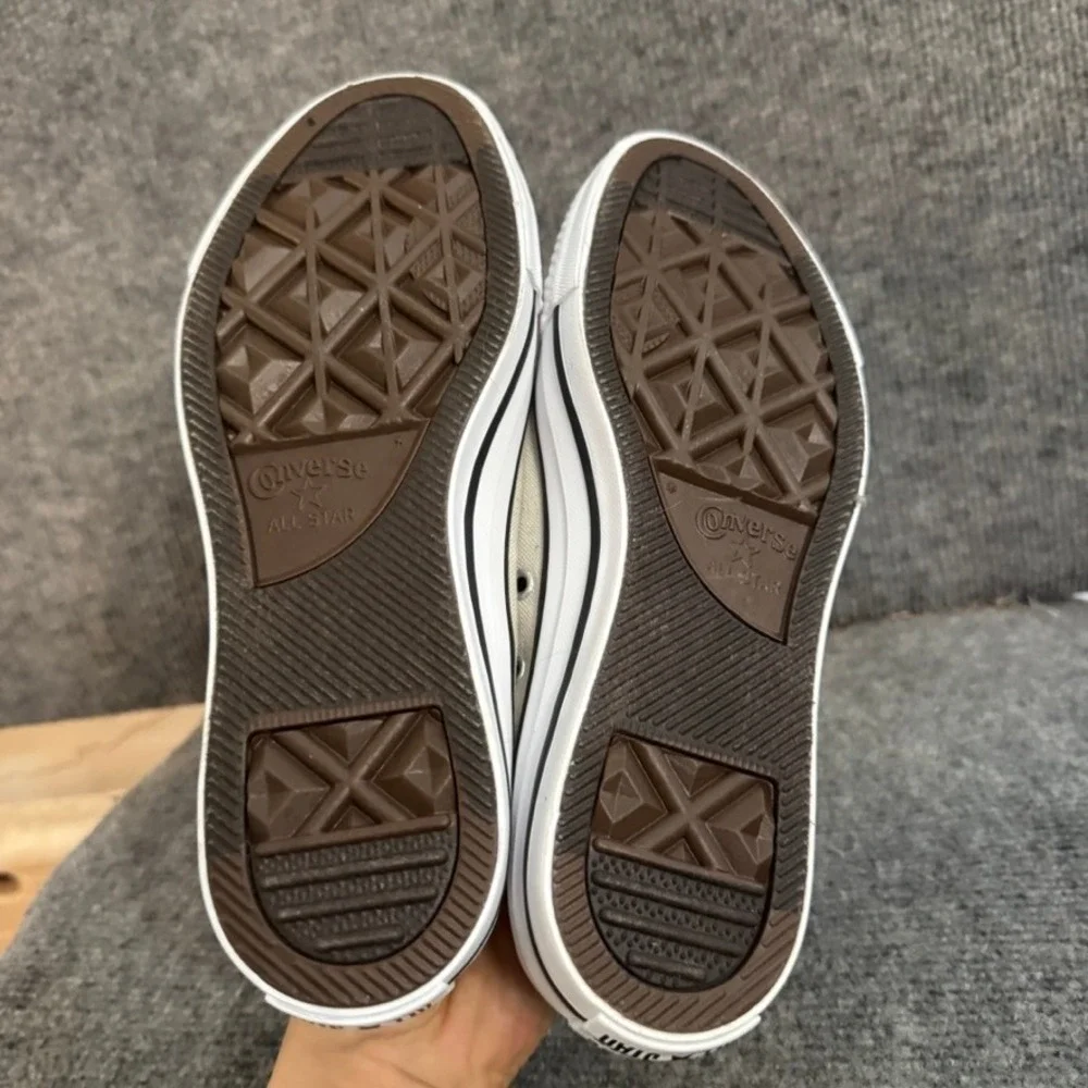 Converse Chuck Taylor All Star Shoreline Slip On Sneakers Beige Canvas Womens 8